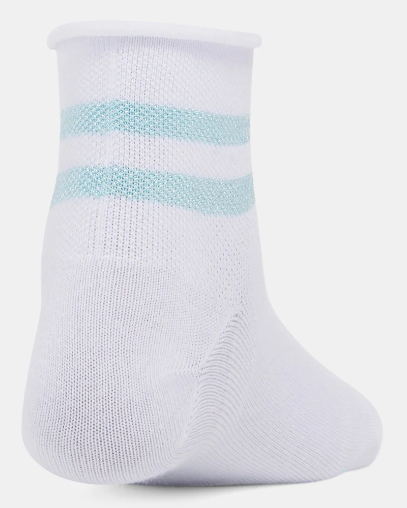 UNDER ARMOUR White Women's Essential Quarter Socks (3 Pairs) for Women | Best Price UAE